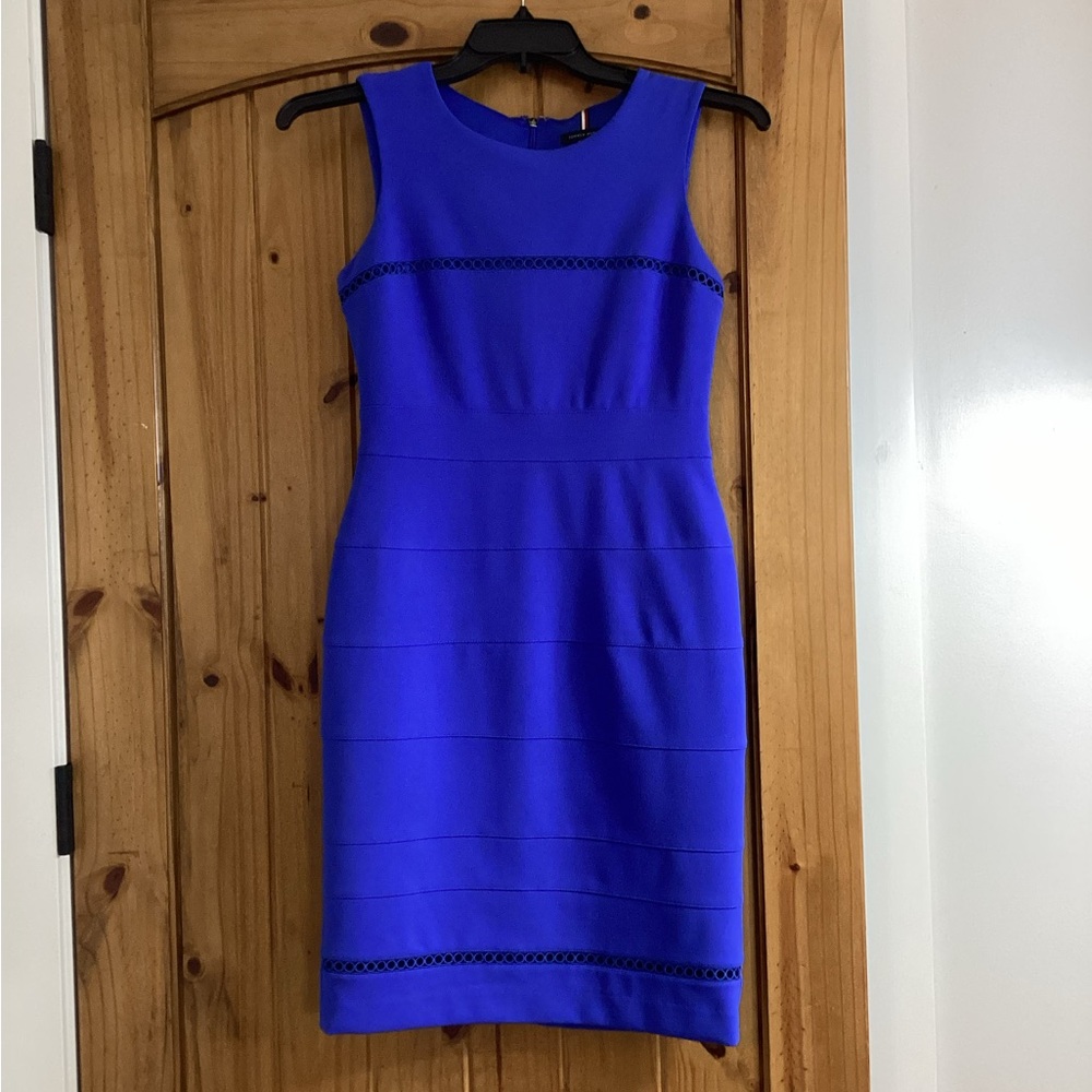 Tommy Hilfiger Cobalt Blue Sleeveless Sheath Dress